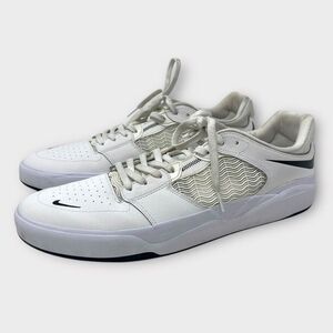 Nike Men's Sz 15 Ishod Wair Premium SB 'White Black' Skate Shoes DZ5648-101